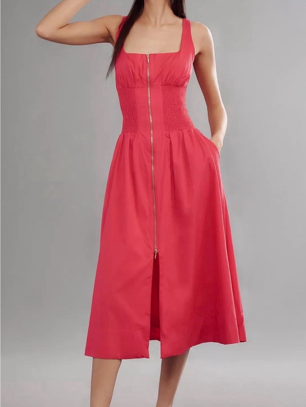 NWT Square Neck Tommie Midi Dress - Picture 4 of 9